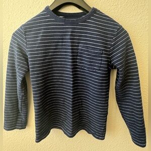 Cat & Jack Navy Striped Long Sleeve Tee